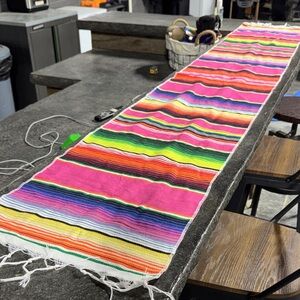 Set of 5 Aztec Colorful Striped Table Runner for Parties